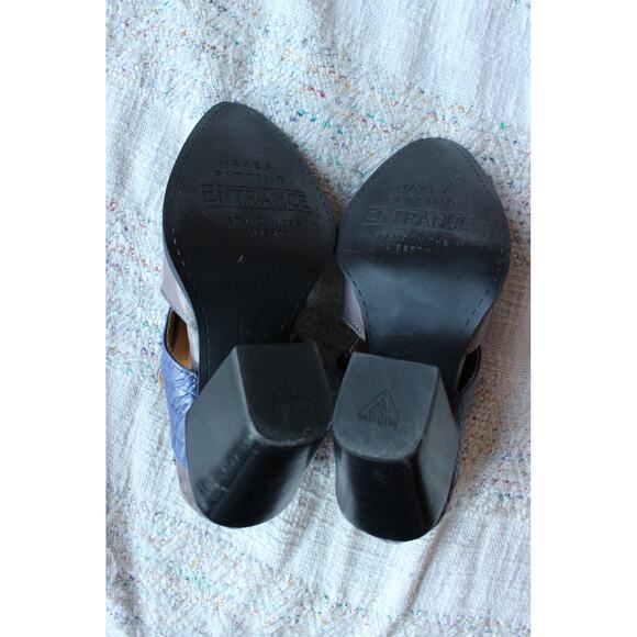 John Fluevog Entrance Room 502 Gray Blue Crocodile Open Side Leather Boots 7.5B - Picture 4 of 5